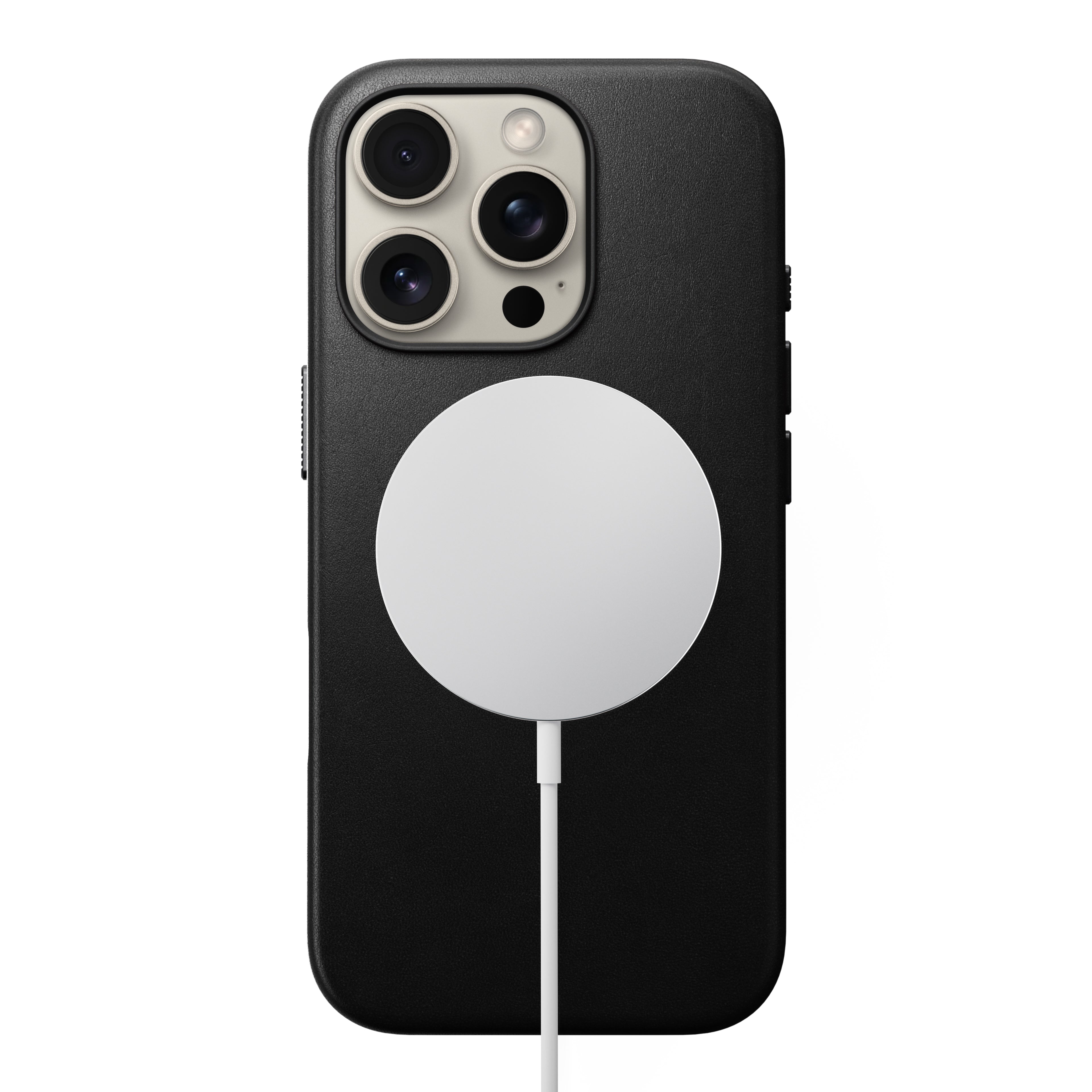 Coque en cuir Modern Leather pour iPhone 16 Pro