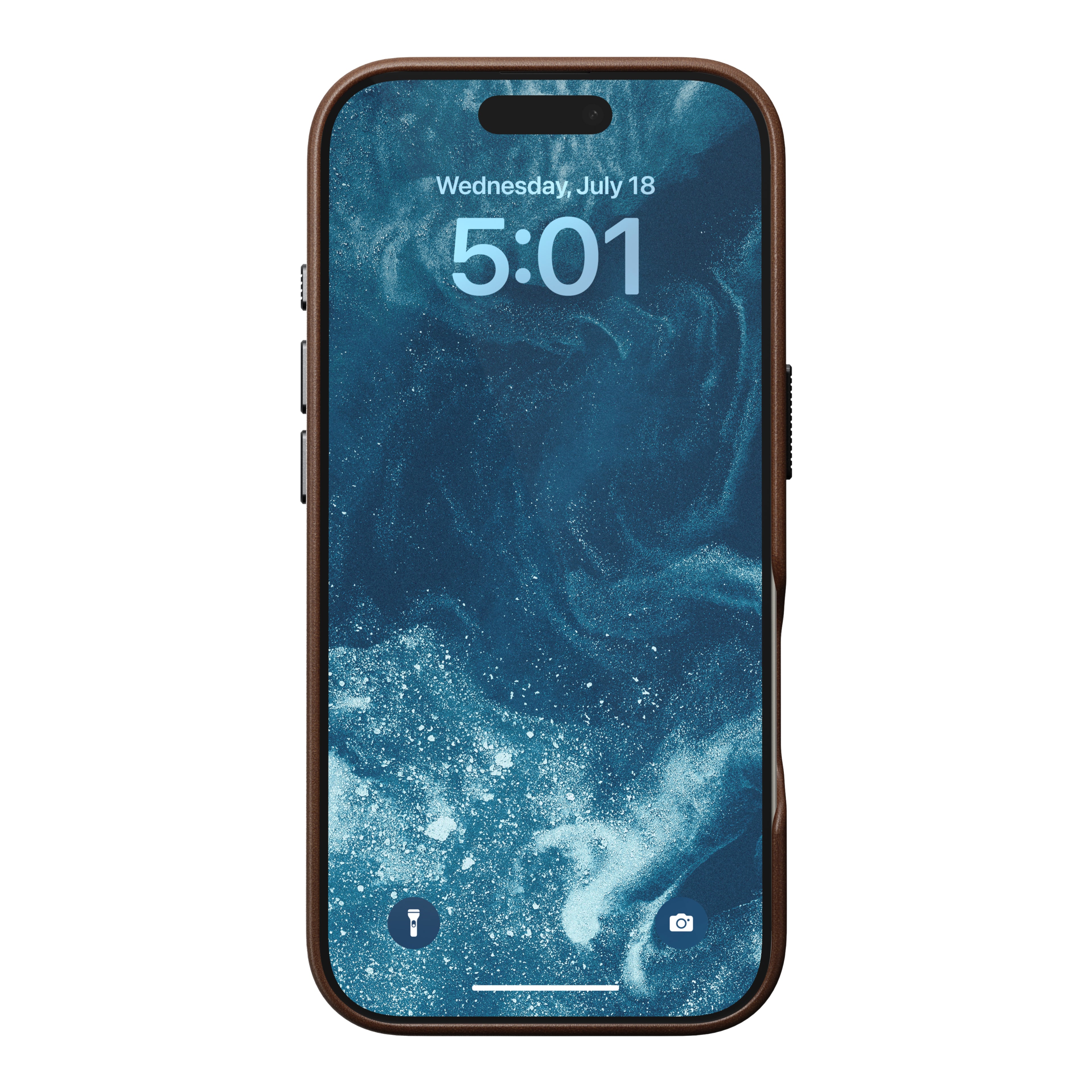 Coque en cuir Modern Leather pour iPhone 16 Pro