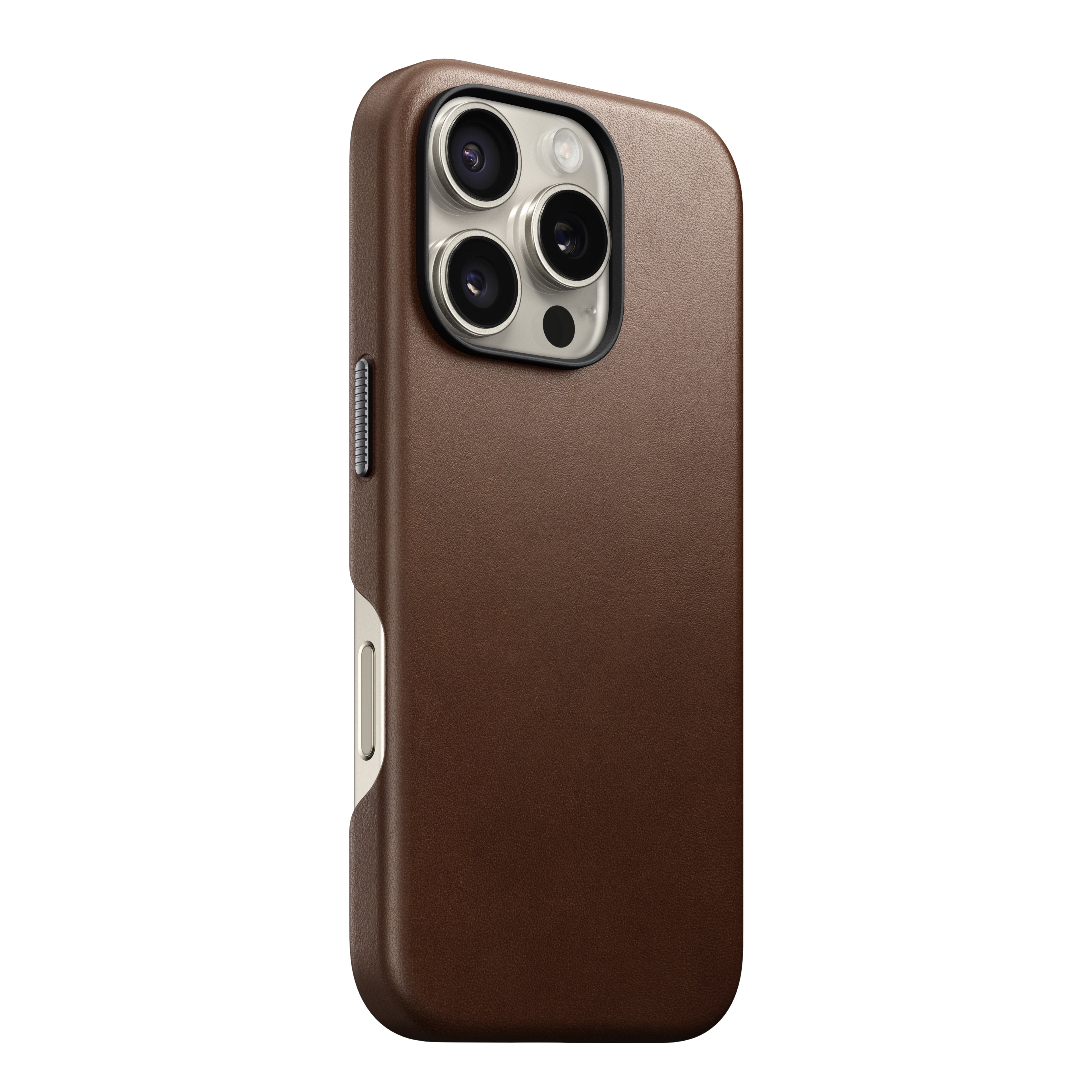 Coque en cuir Modern Leather pour iPhone 16 Pro