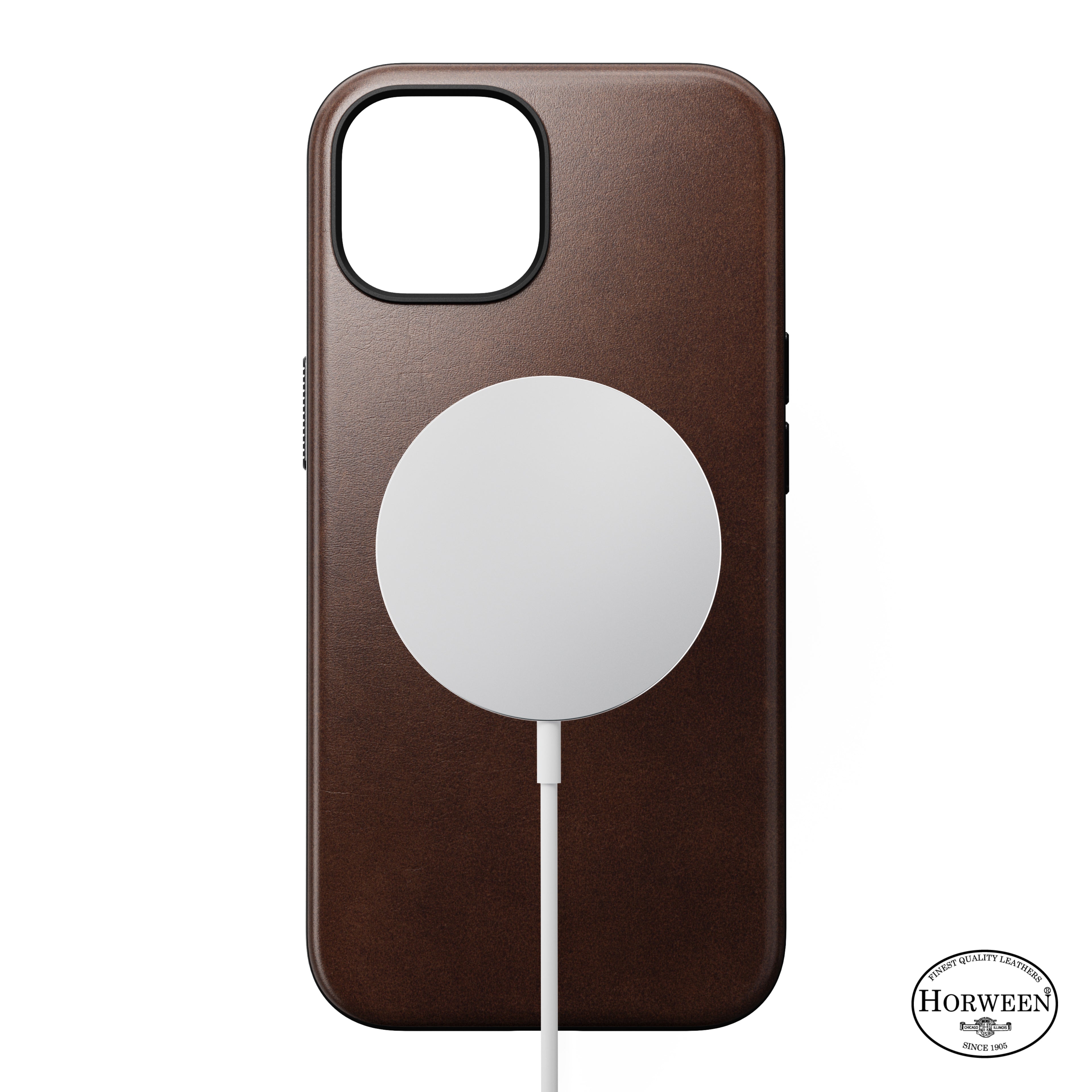 Coque en cuir Modern Leather ( Horween ) pour iPhone 15