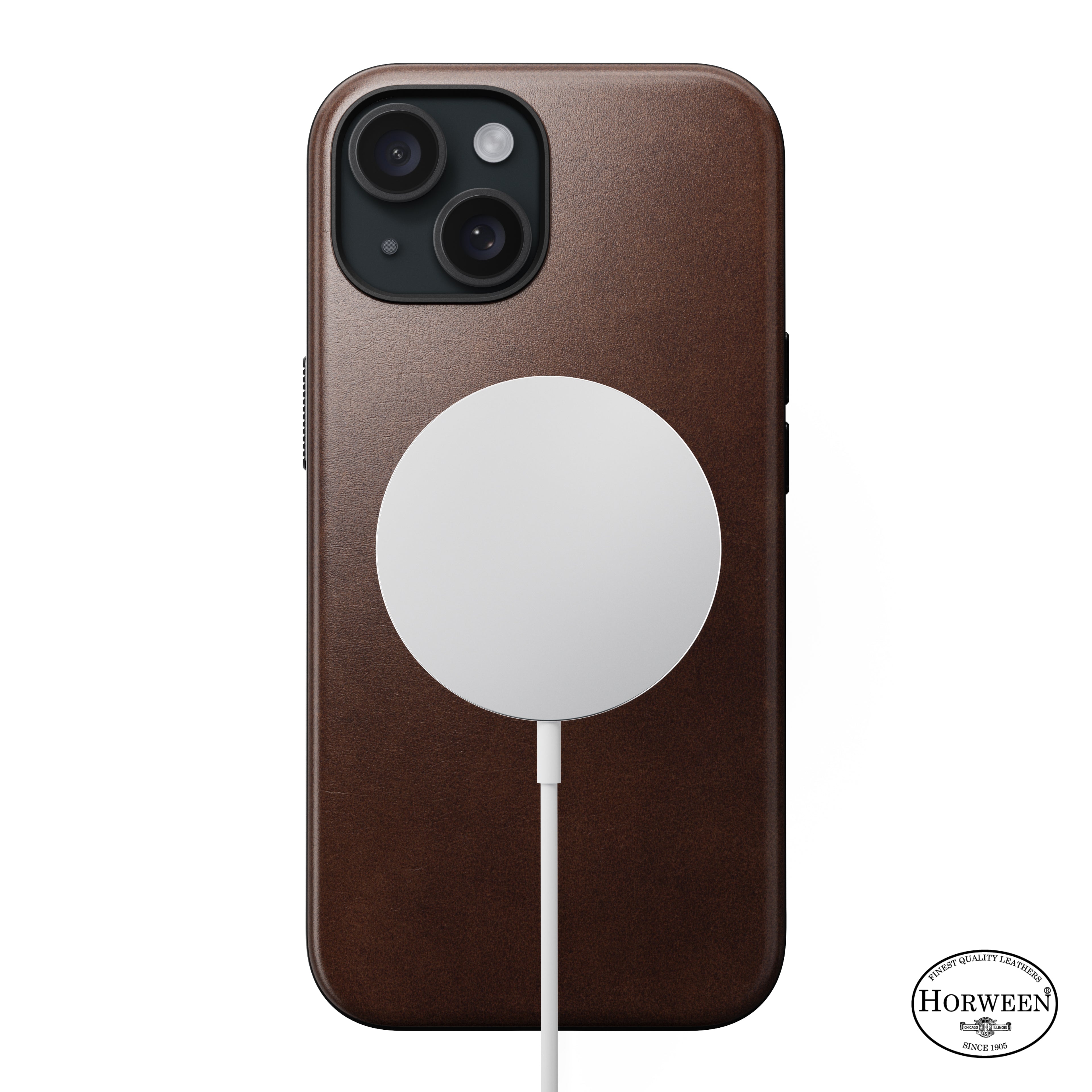 Coque en cuir Modern Leather ( Horween ) pour iPhone 15