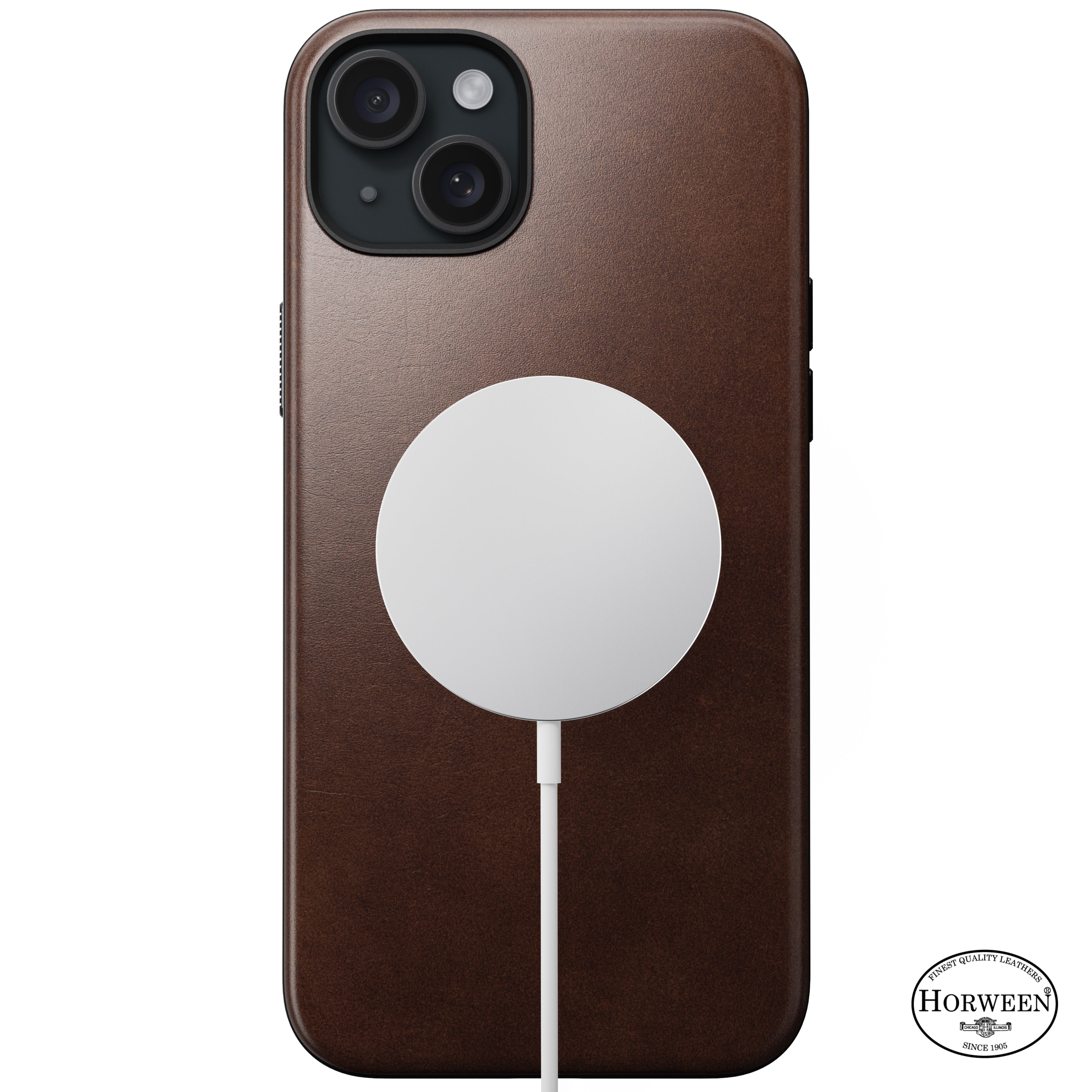 Coque en cuir Modern Leather ( Horween ) pour iPhone 15 Plus