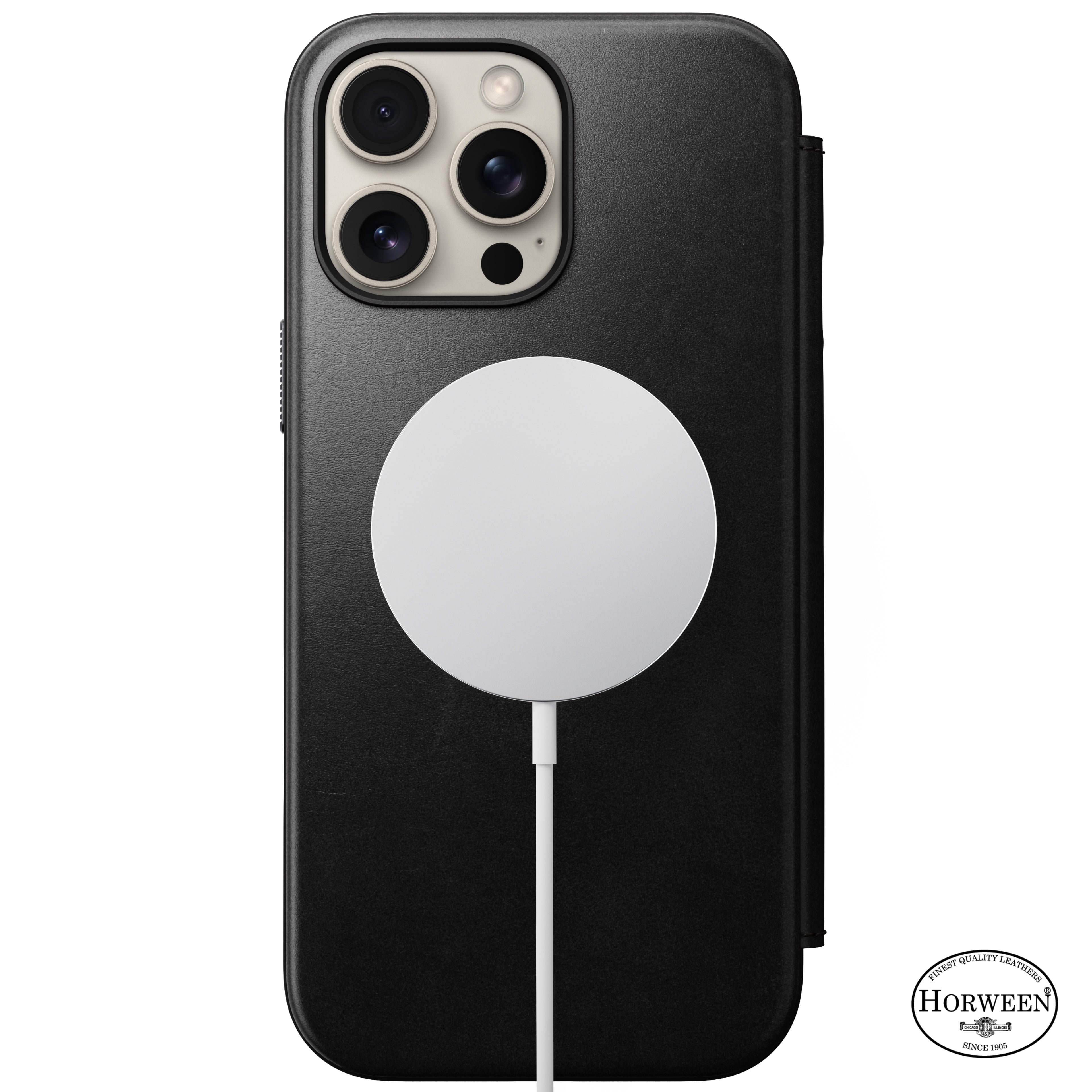 Folio en cuir Modern Leather ( Horween ) Folio pour iPhone 16 Pro Max