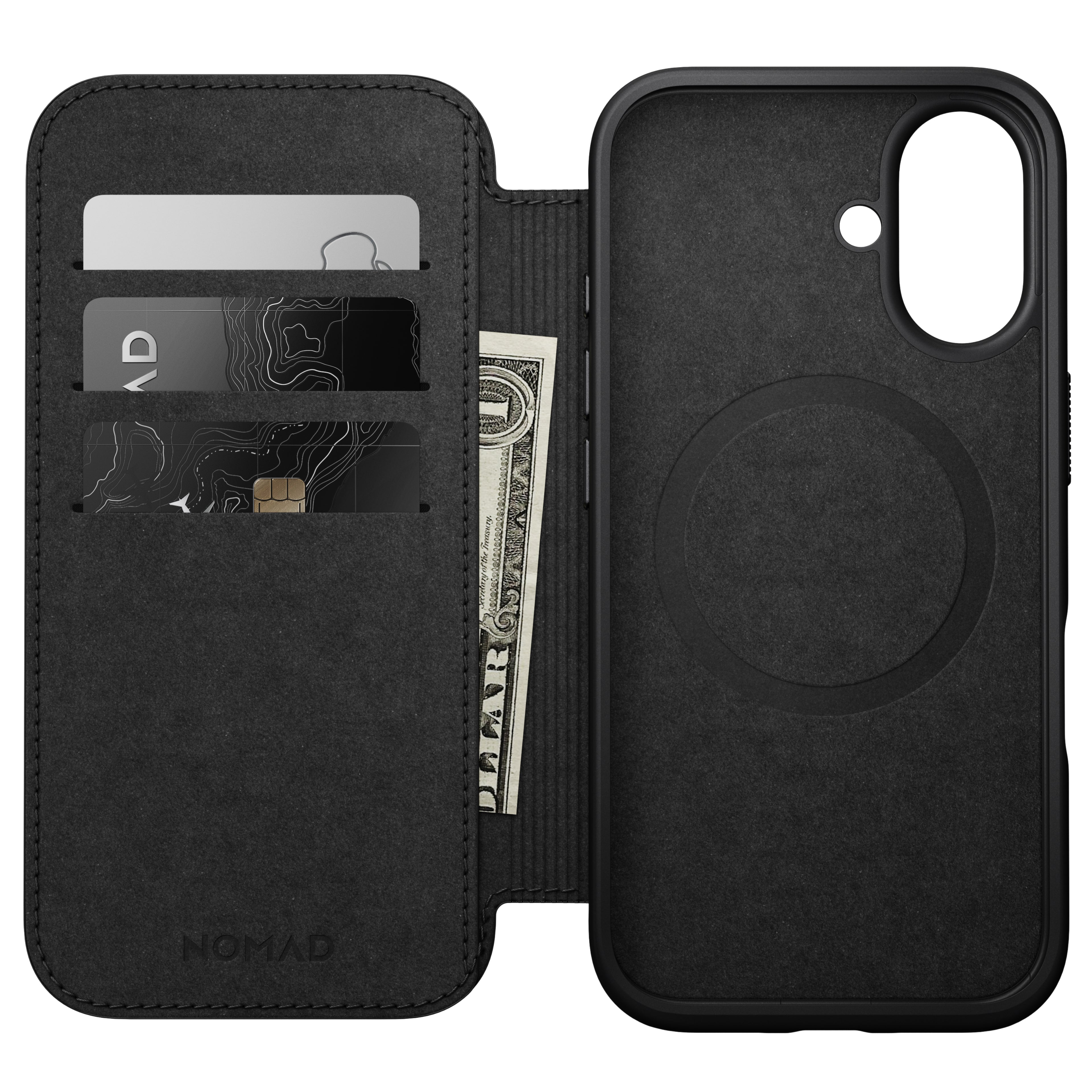 Folio en cuir Modern Leather Folio pour iPhone 16