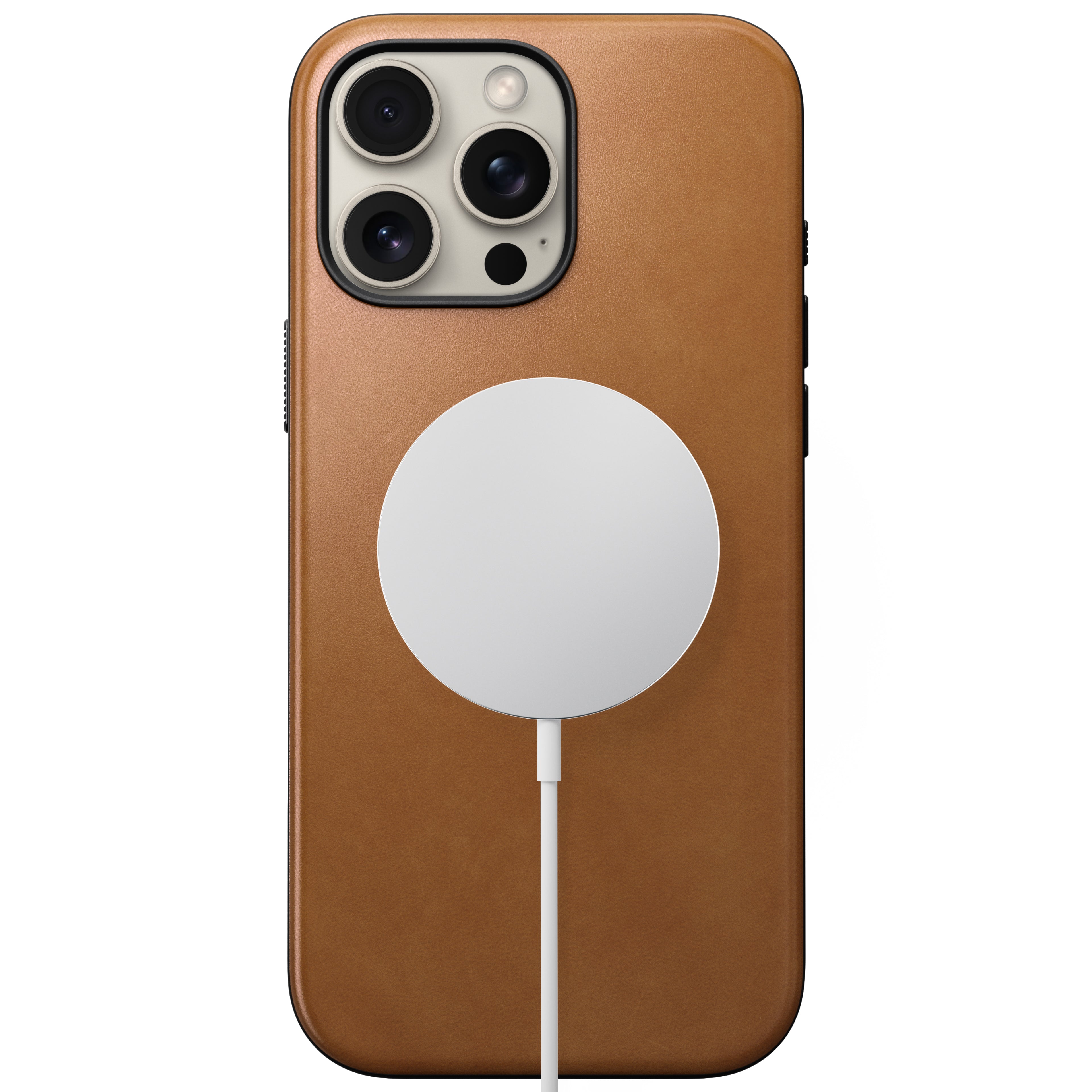 Coque en cuir Modern Leather pour iPhone 16 Pro Max