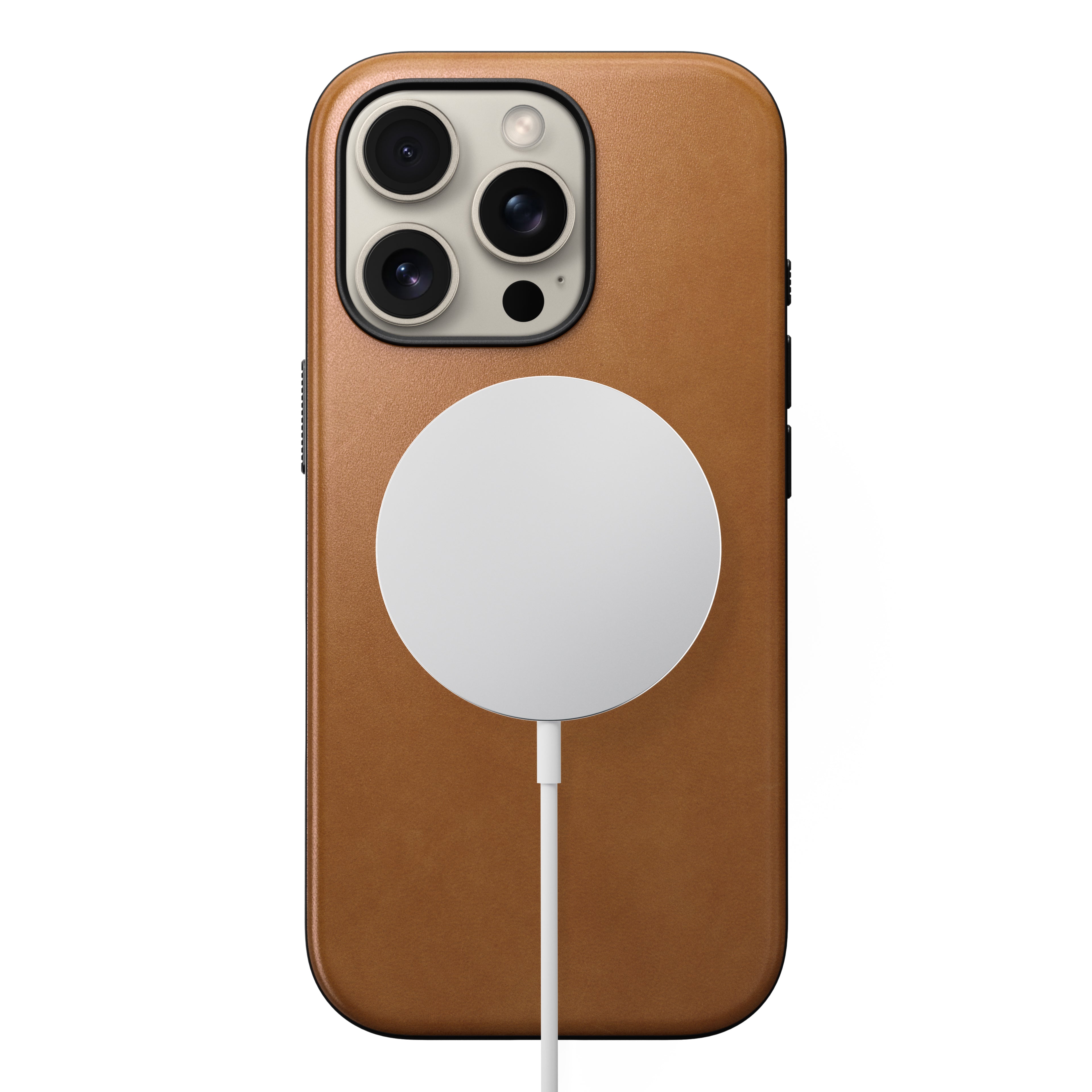 Coque en cuir Modern Leather pour iPhone 16 Pro