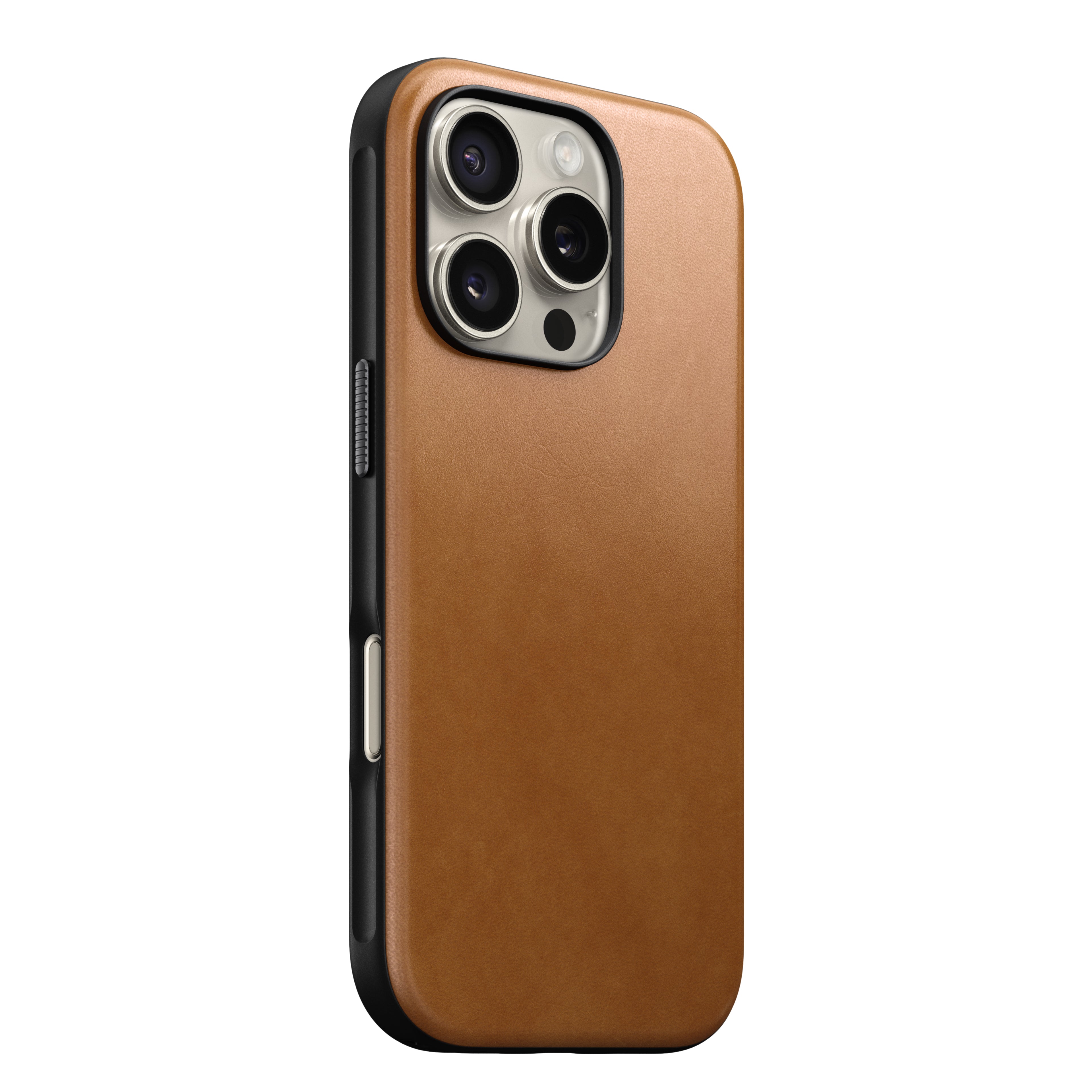 Coque en cuir Modern Leather pour iPhone 16 Pro