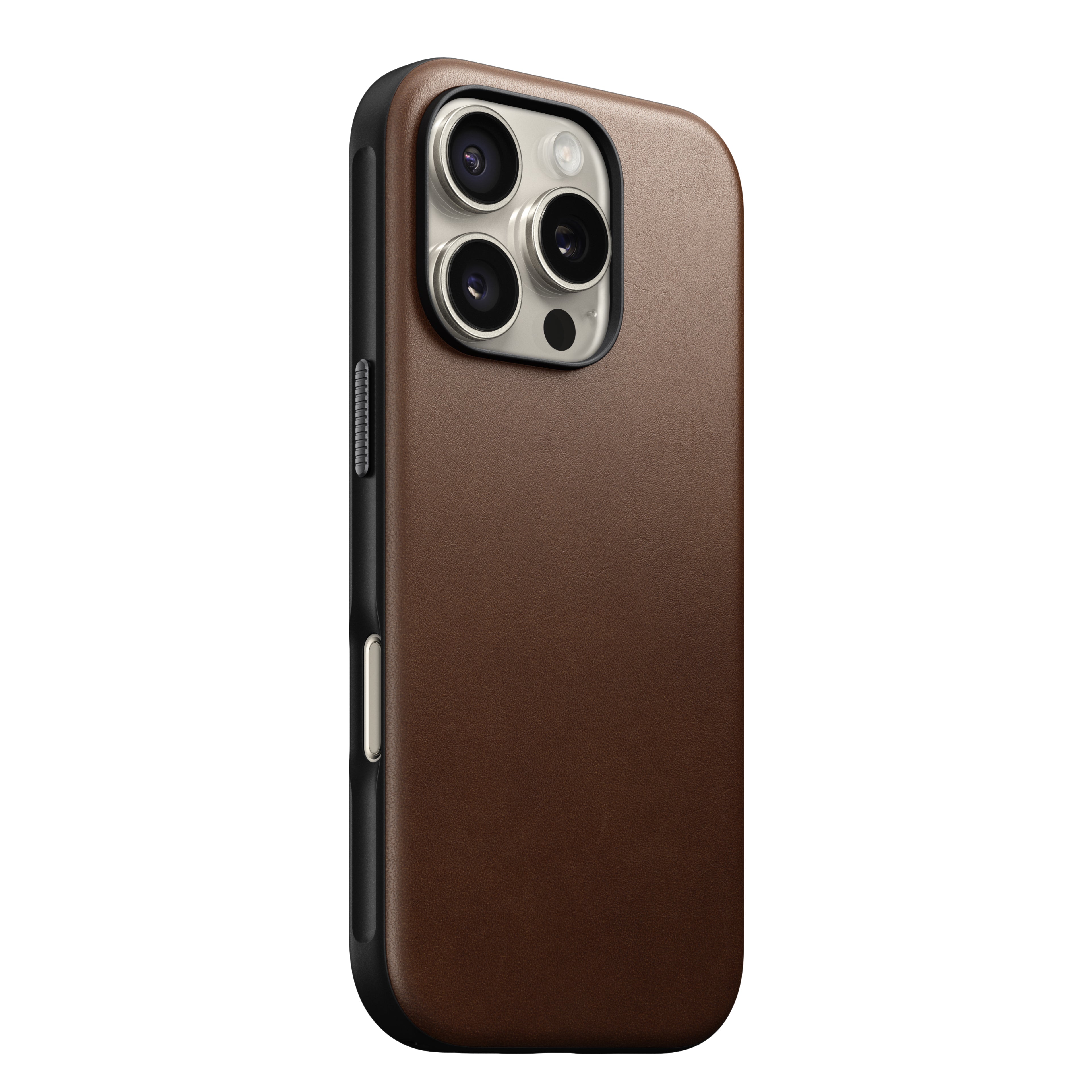 Coque en cuir Modern Leather pour iPhone 16 Pro