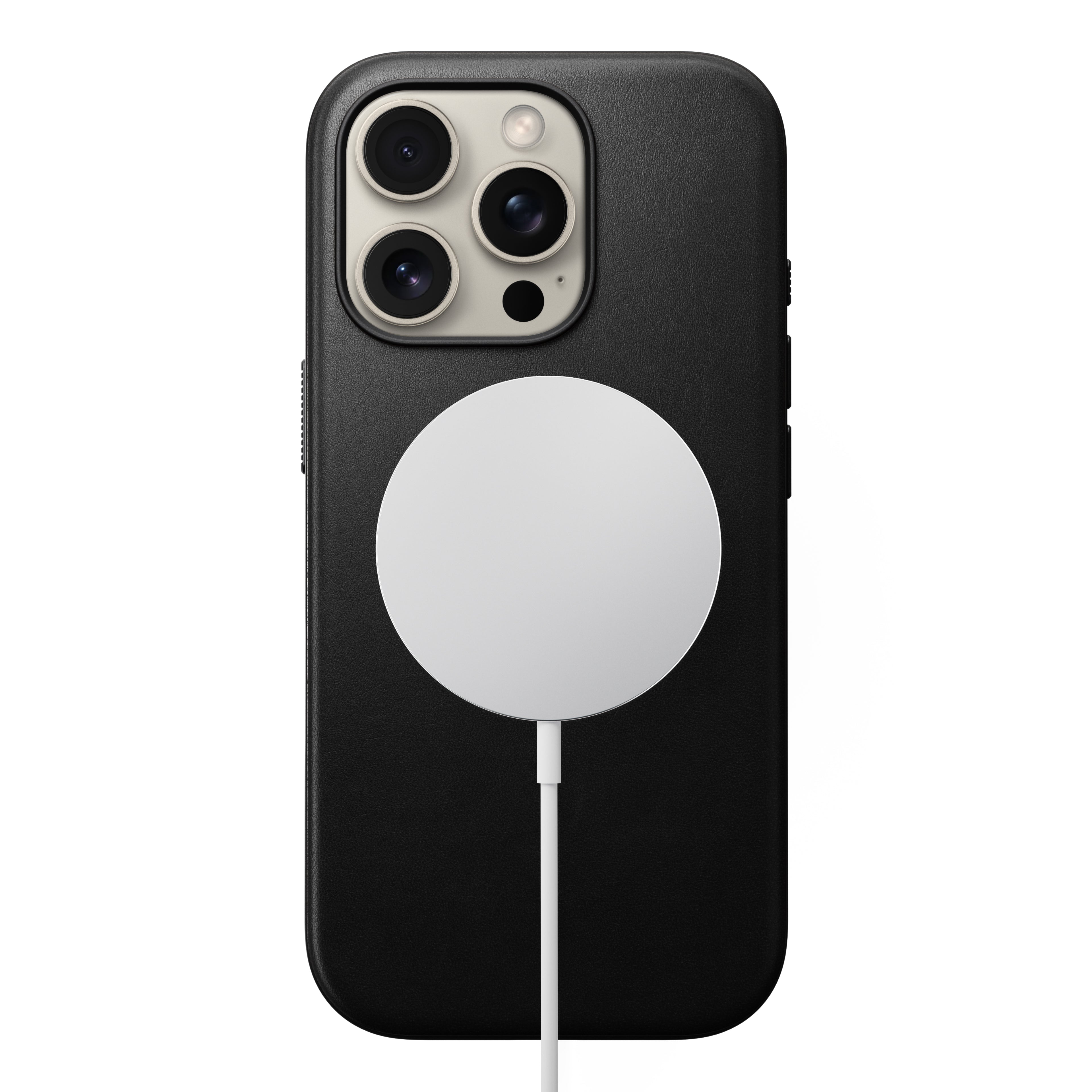 Coque en cuir Modern Leather pour iPhone 16 Pro