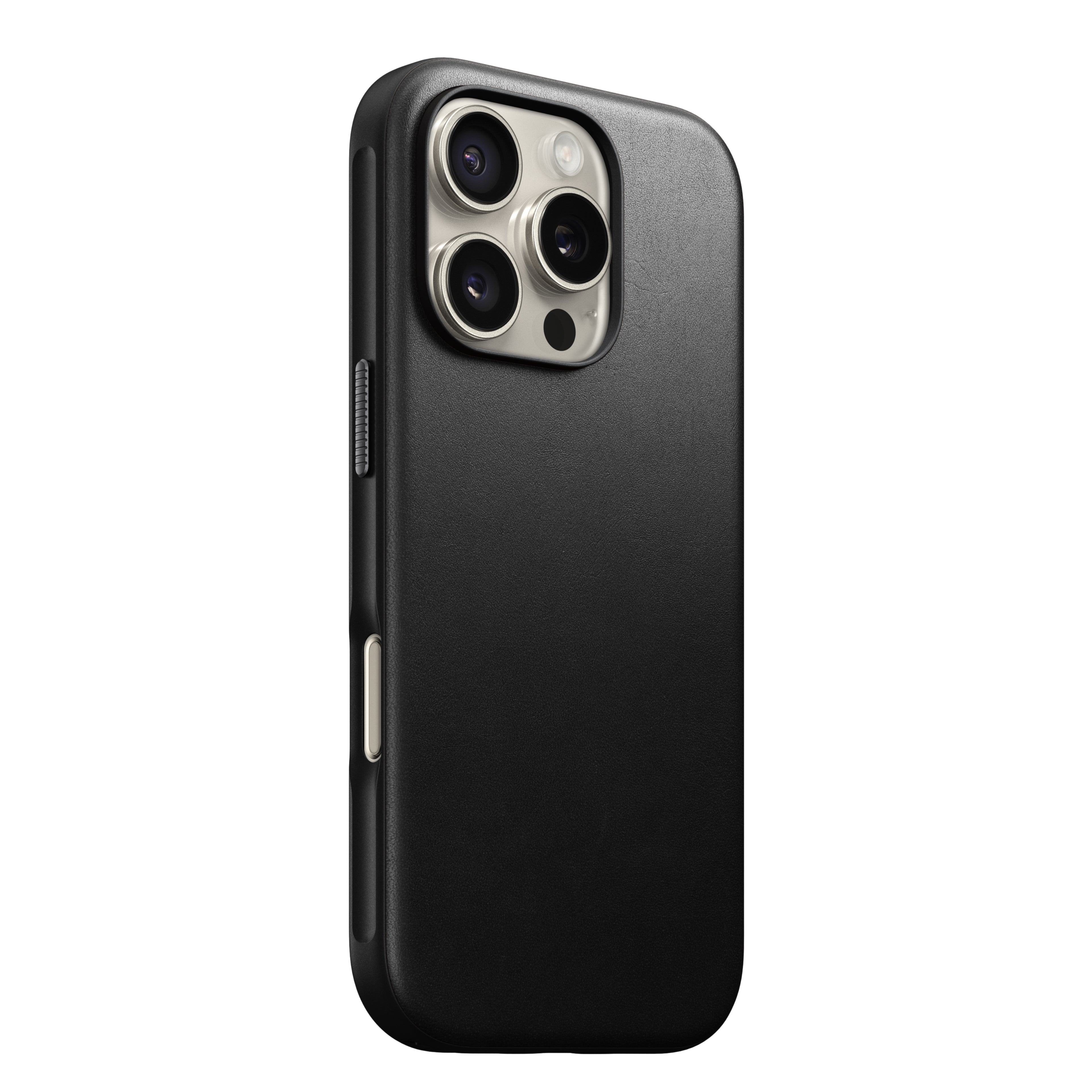 Coque en cuir Modern Leather pour iPhone 16 Pro