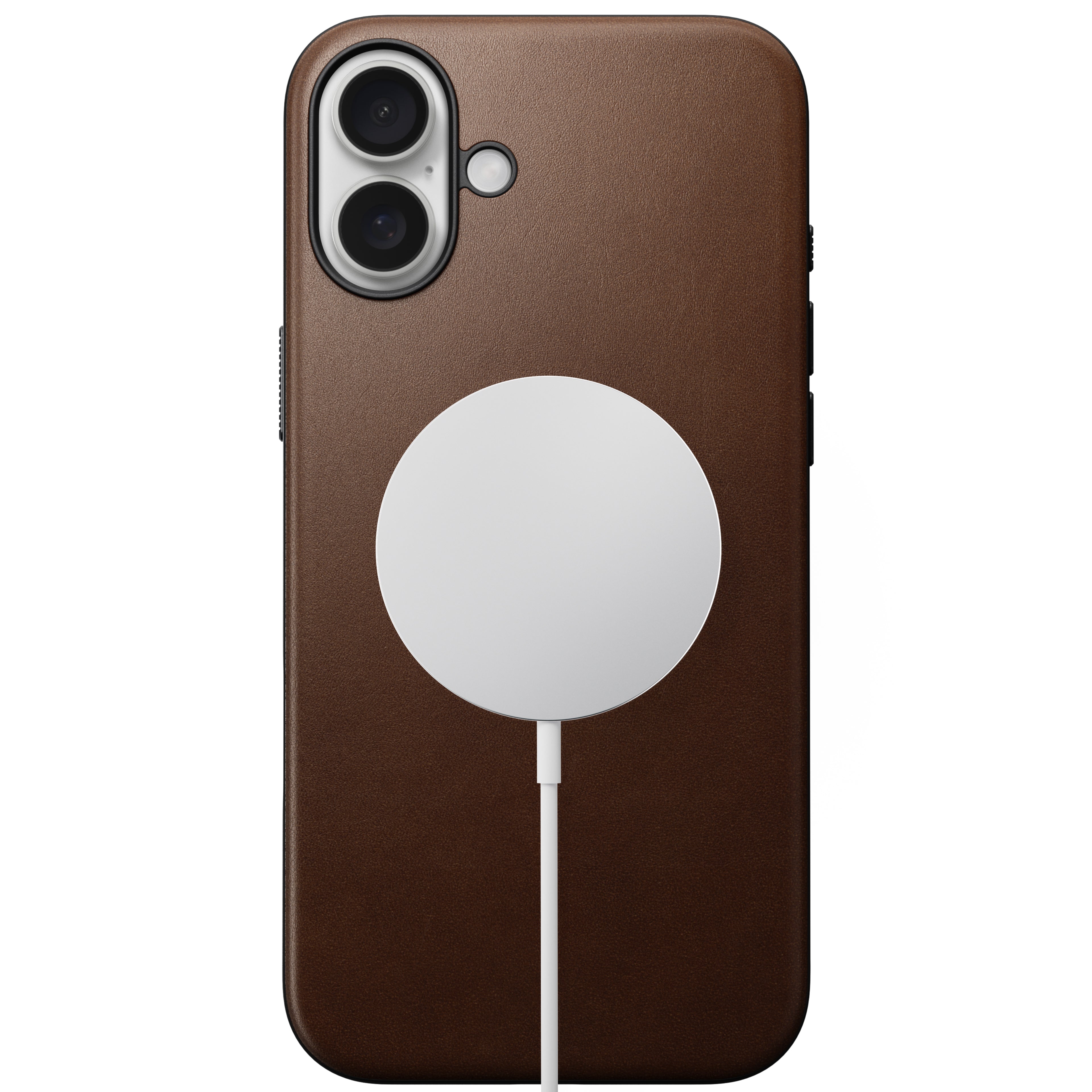 Coque en cuir Modern Leather pour iPhone 16 Plus