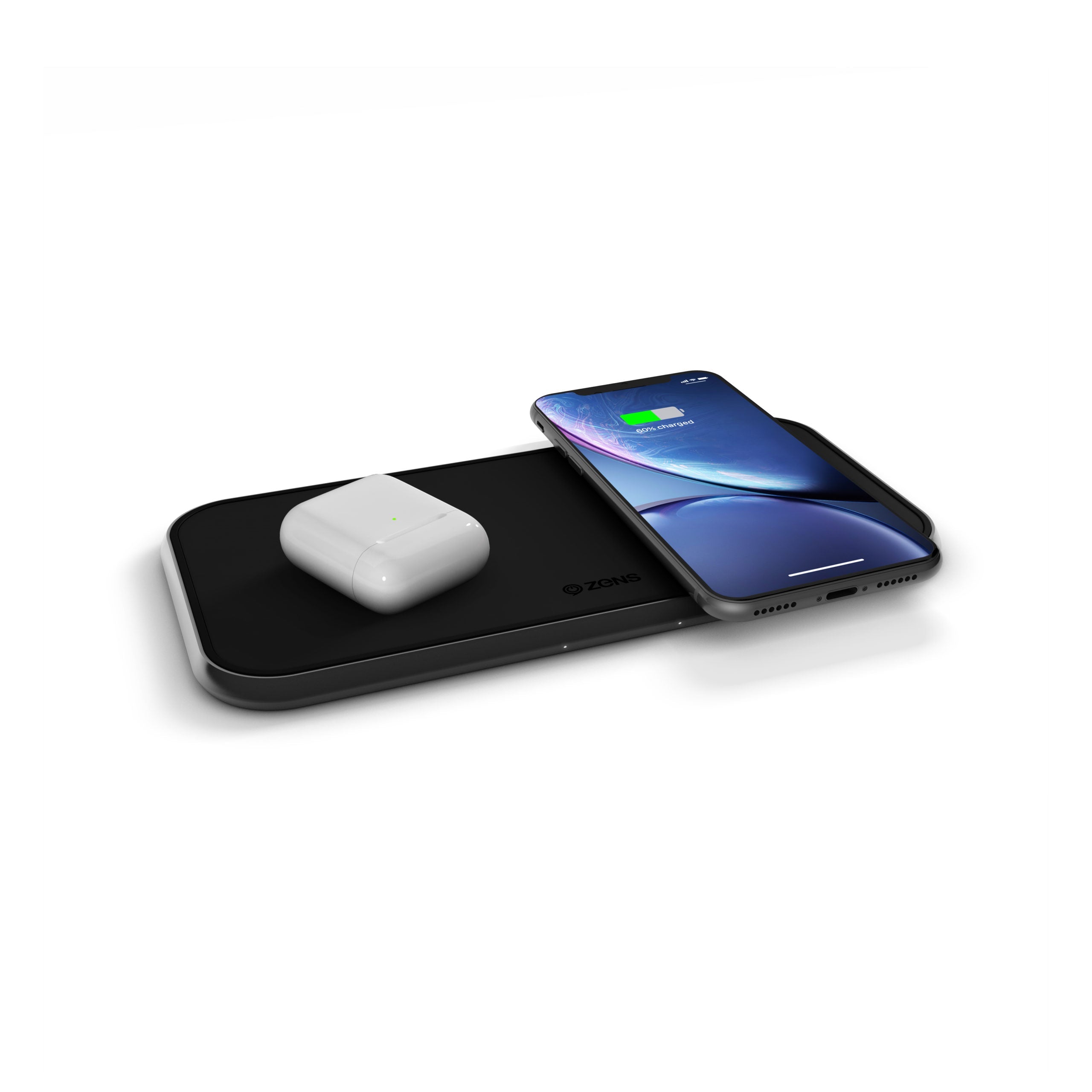 Chargeur sans fil double en aluminium de Zens - Station