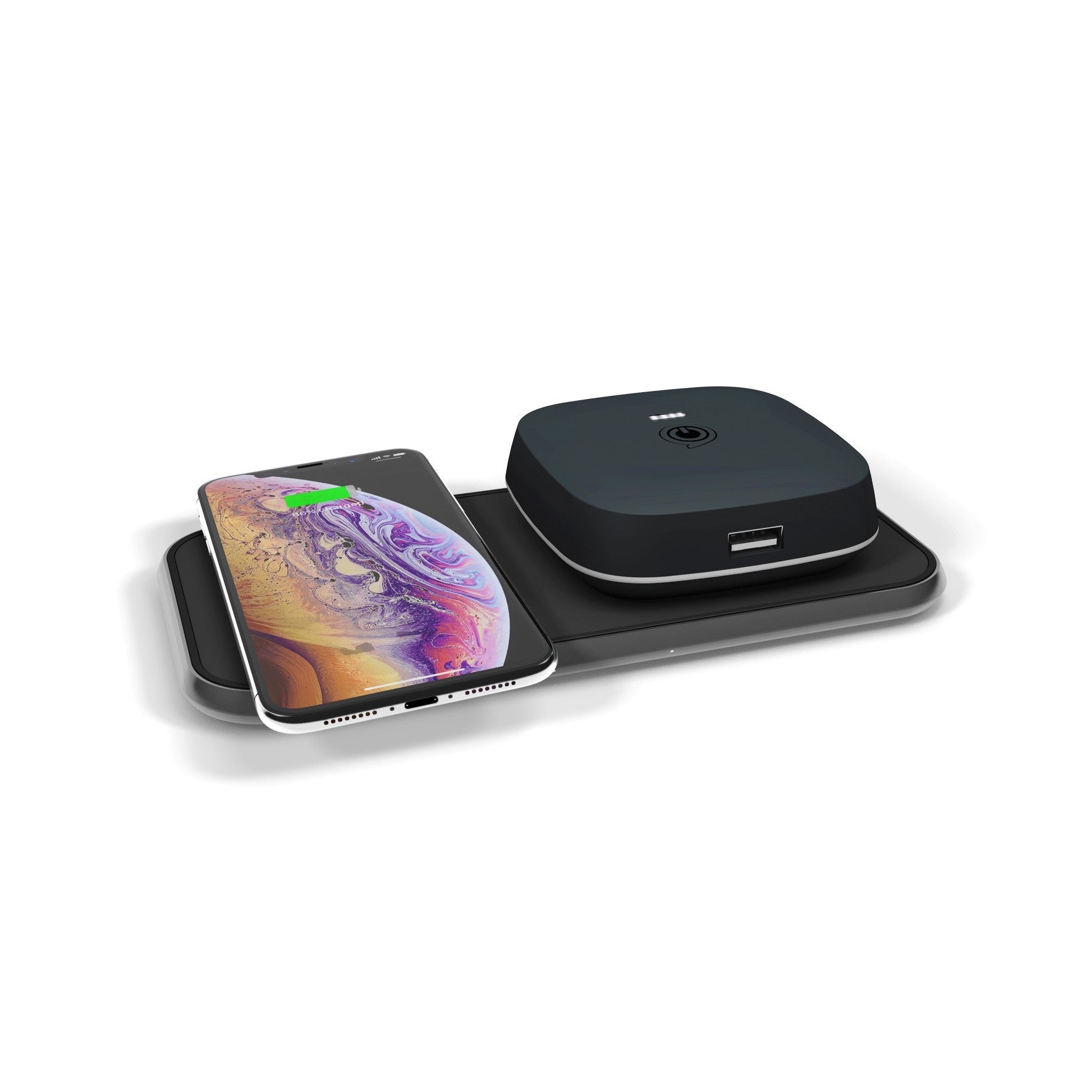 Chargeur sans fil double en aluminium de Zens - Station