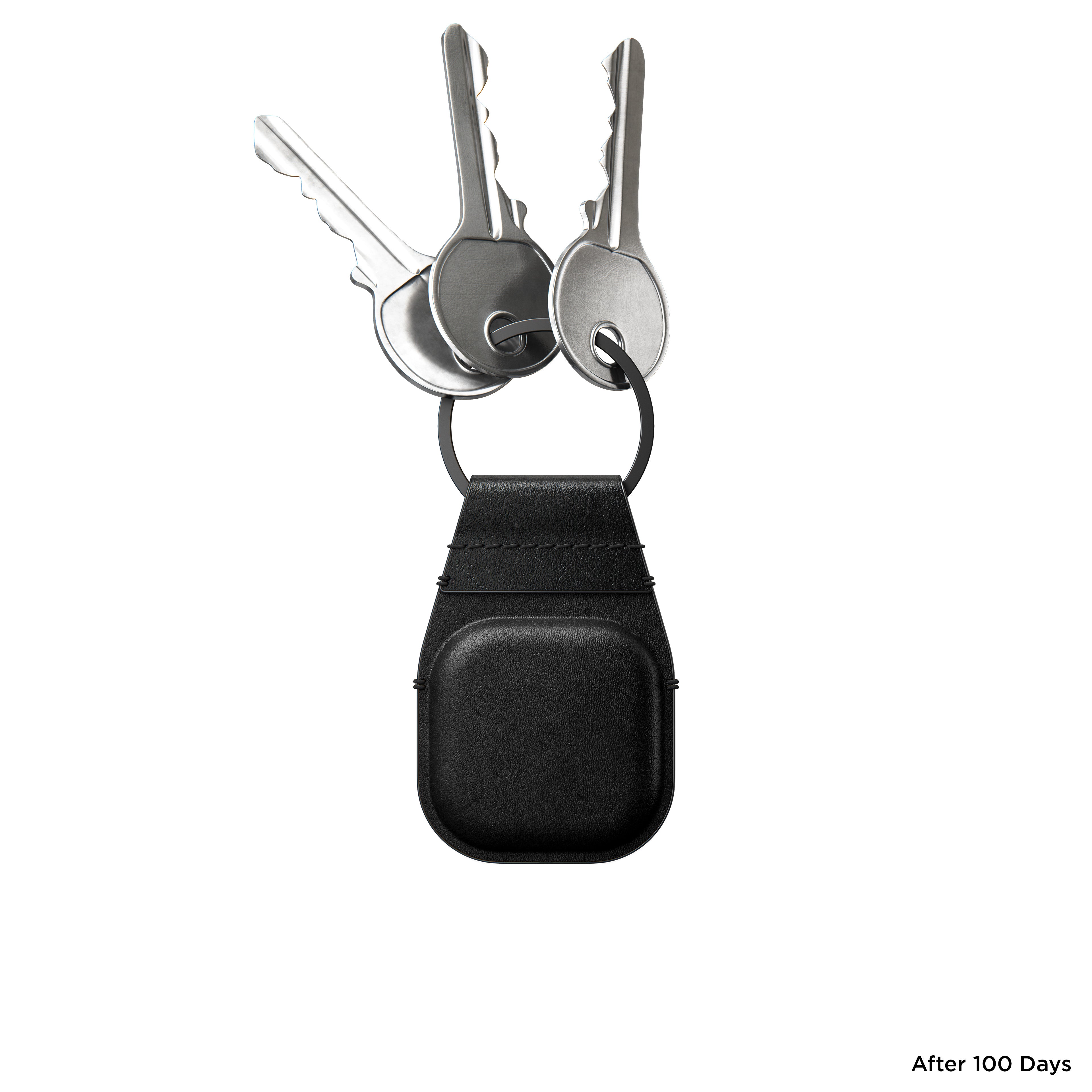 Porte clés en cuir pour Airtag Keychain