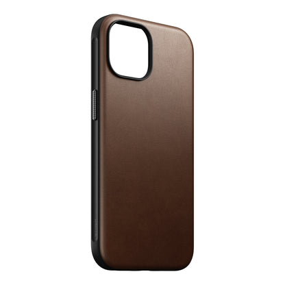 Coque en cuir Modern Leather pour iPhone 15