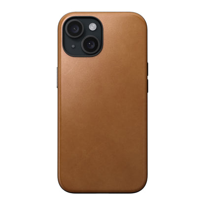 Coque en cuir Modern Leather pour iPhone 15