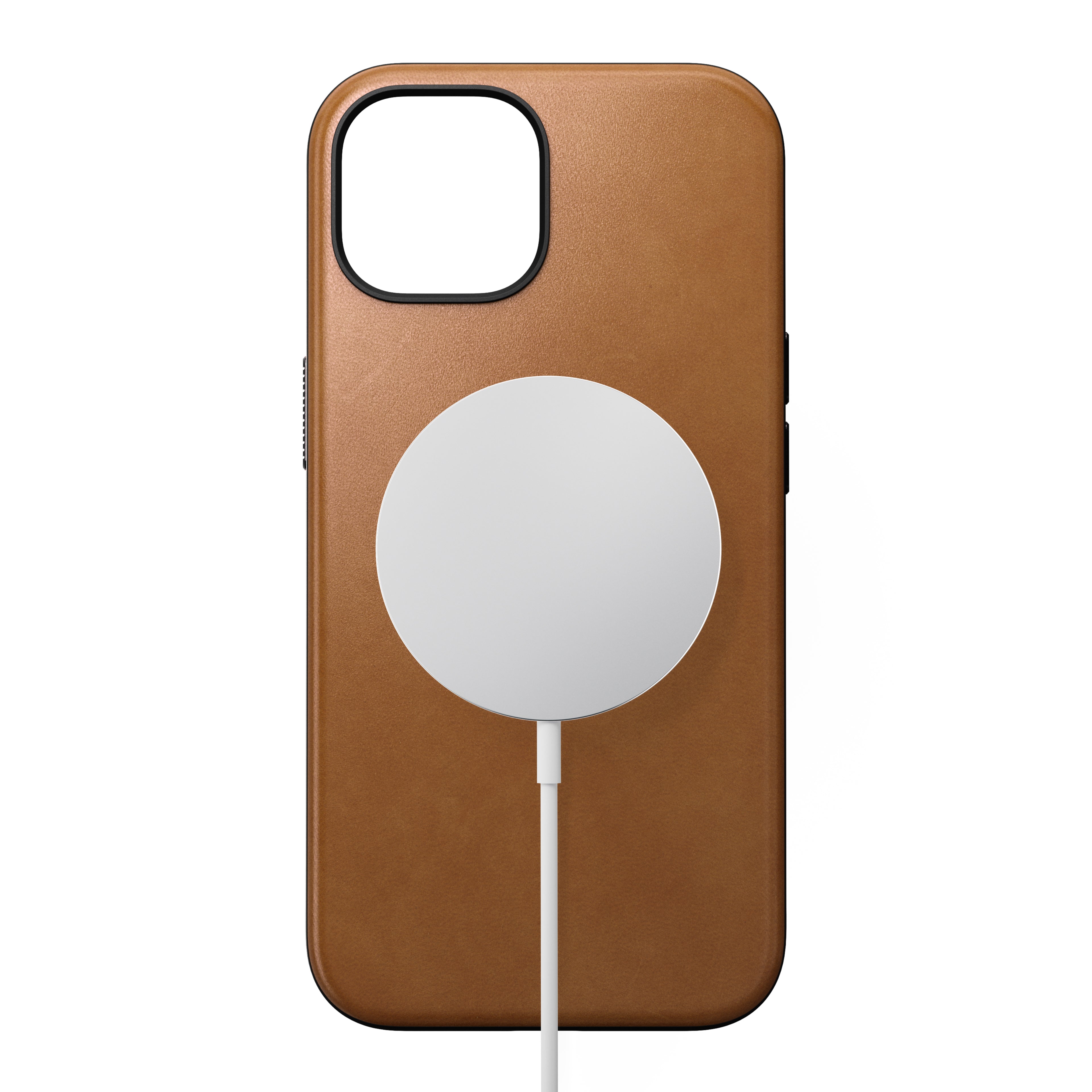 Coque en cuir Modern Leather pour iPhone 15