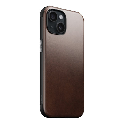 Coque en cuir Modern Leather ( Horween ) pour iPhone 15