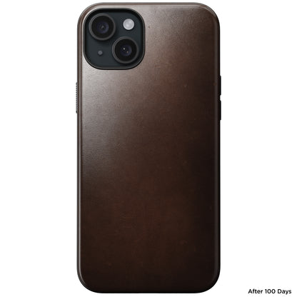 Coque en cuir Modern Leather ( Horween ) pour iPhone 15 Plus