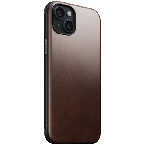 Coque en cuir Modern Leather ( Horween ) pour iPhone 15 Plus