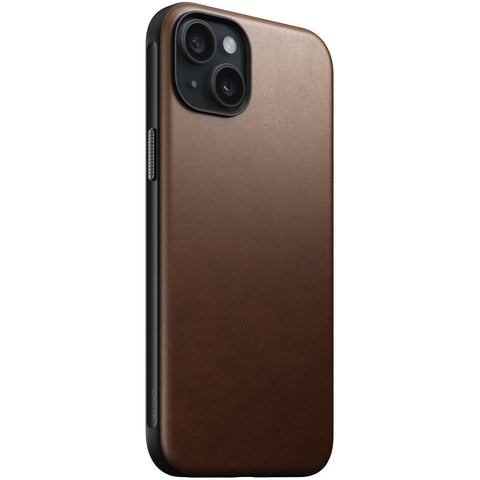 Coque en cuir Modern Leather pour iPhone 15 Plus