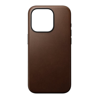 Coque en cuir Modern Leather pour iPhone 15 Pro