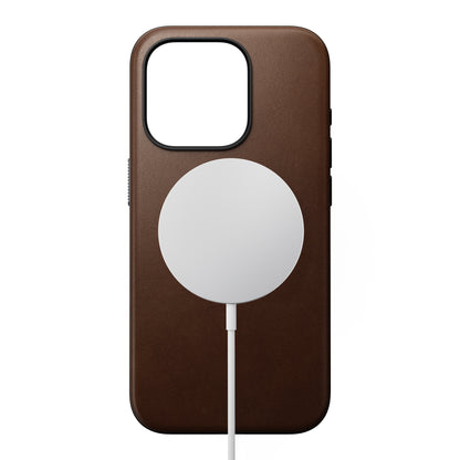 Coque en cuir Modern Leather pour iPhone 15 Pro