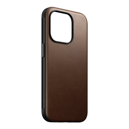 Coque en cuir Modern Leather pour iPhone 15 Pro