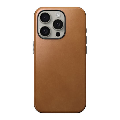 Coque en cuir Modern Leather pour iPhone 15 Pro