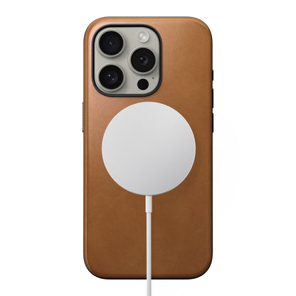 Coque en cuir Modern Leather pour iPhone 15 Pro