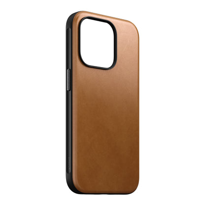 Coque en cuir Modern Leather pour iPhone 15 Pro