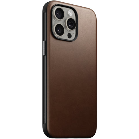 Coque en cuir Modern Leather pour iPhone 15 Pro Max