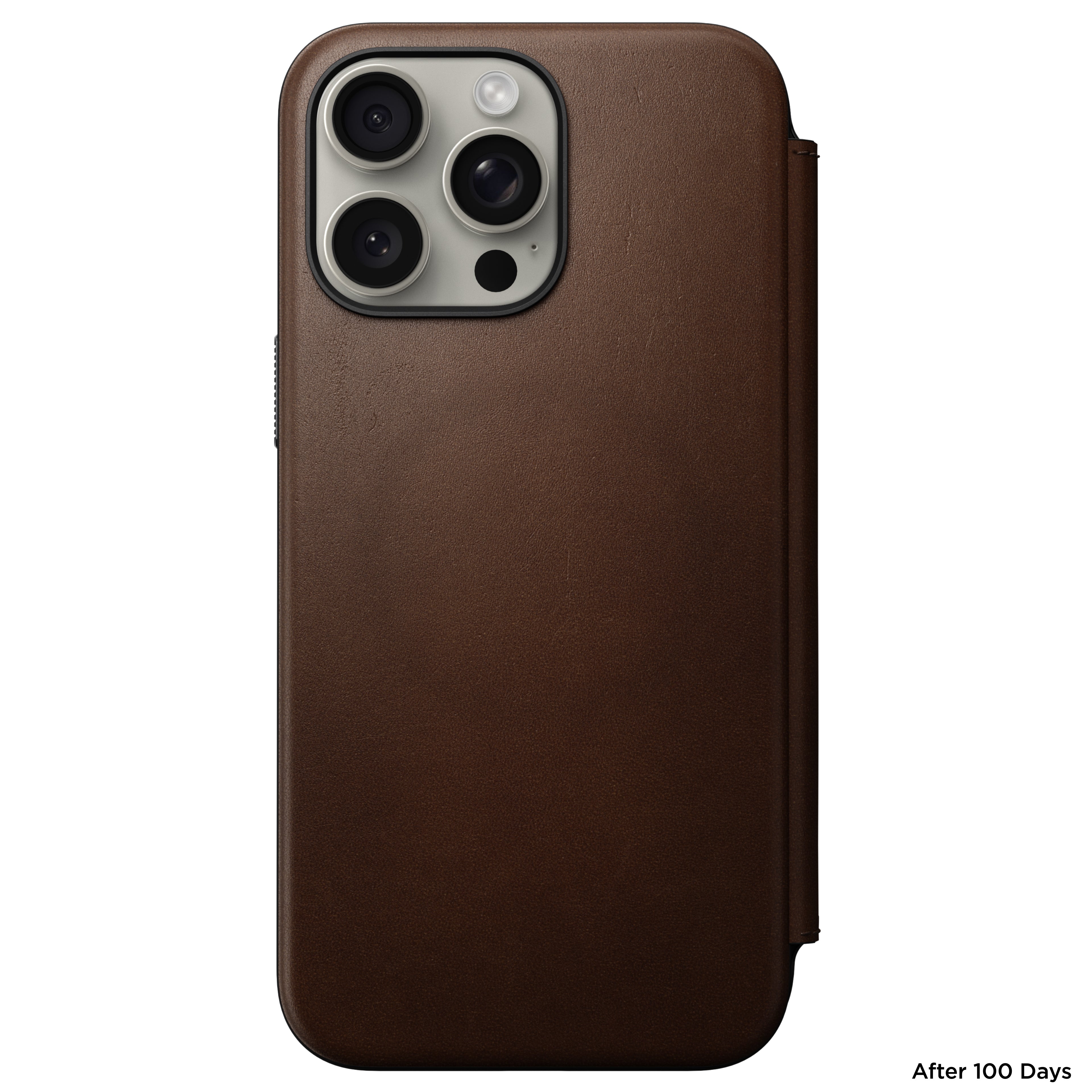 Folio en cuir Modern Leather pour iPhone 15 Pro Max