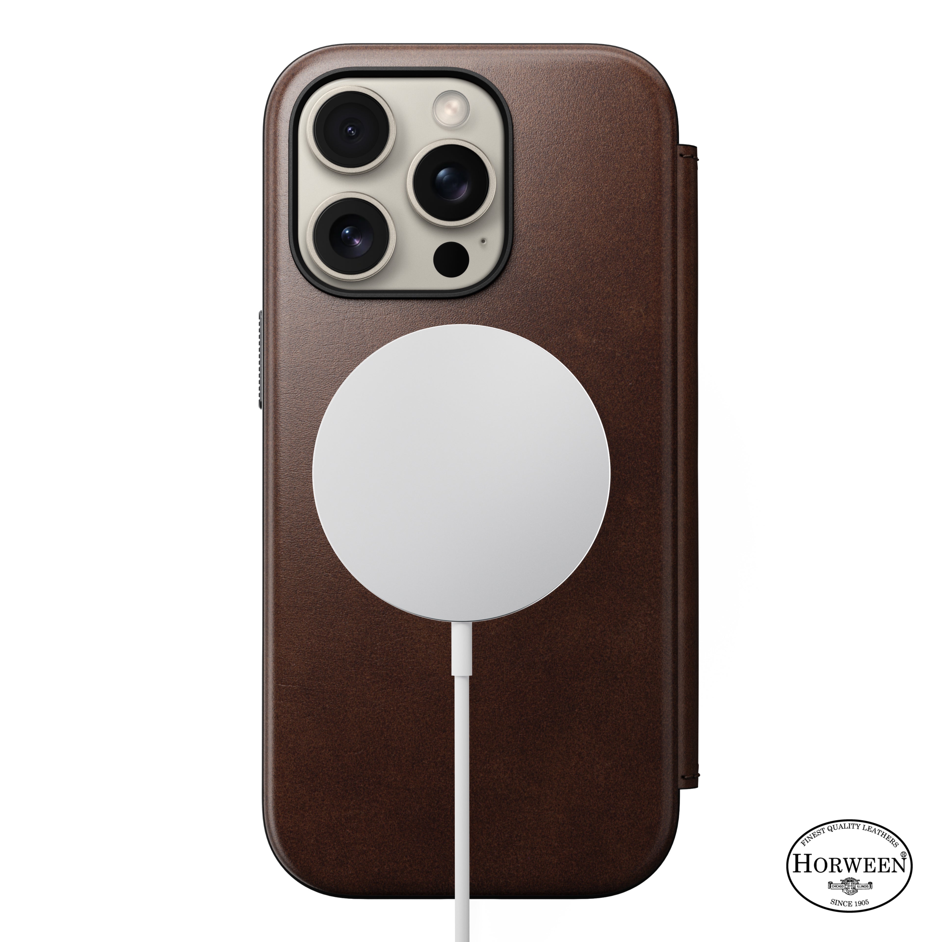 Folio en cuir Modern Leather Folio ( Horween ) pour iPhone 16 Pro