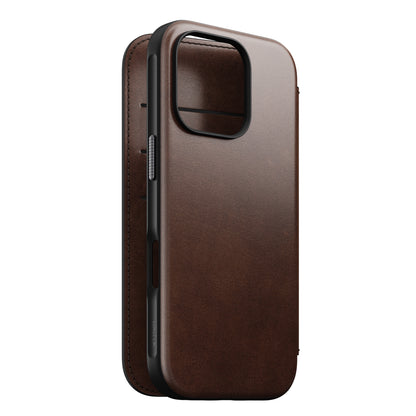 Folio en cuir Modern Leather Folio ( Horween ) pour iPhone 16 Pro