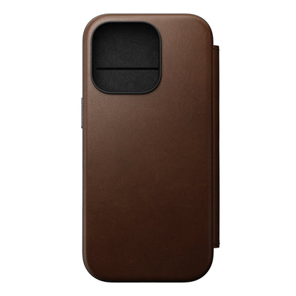 Folio en cuir Modern Leather Folio pour iPhone 16 Pro