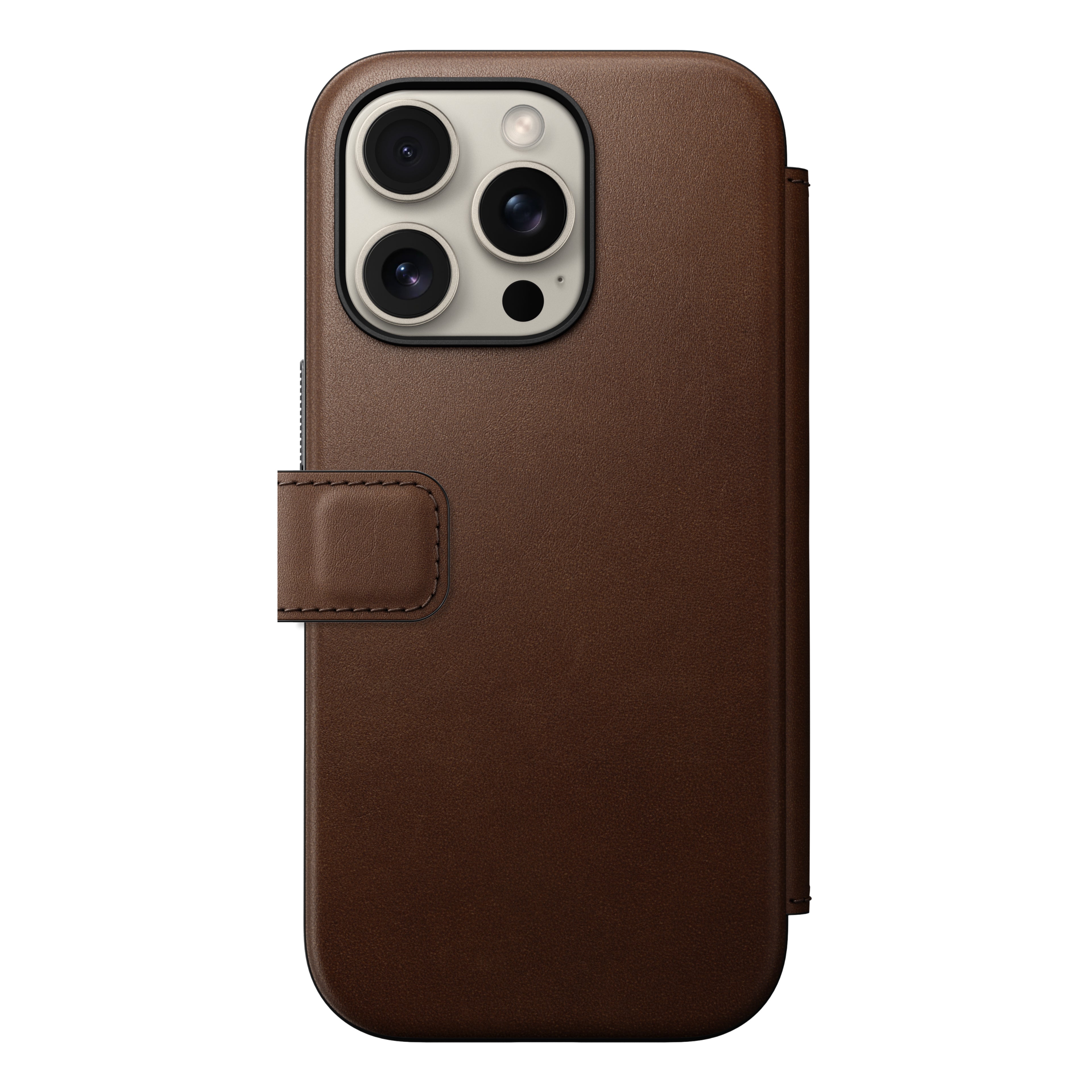 Folio en cuir Modern Leather Folio pour iPhone 16 Pro