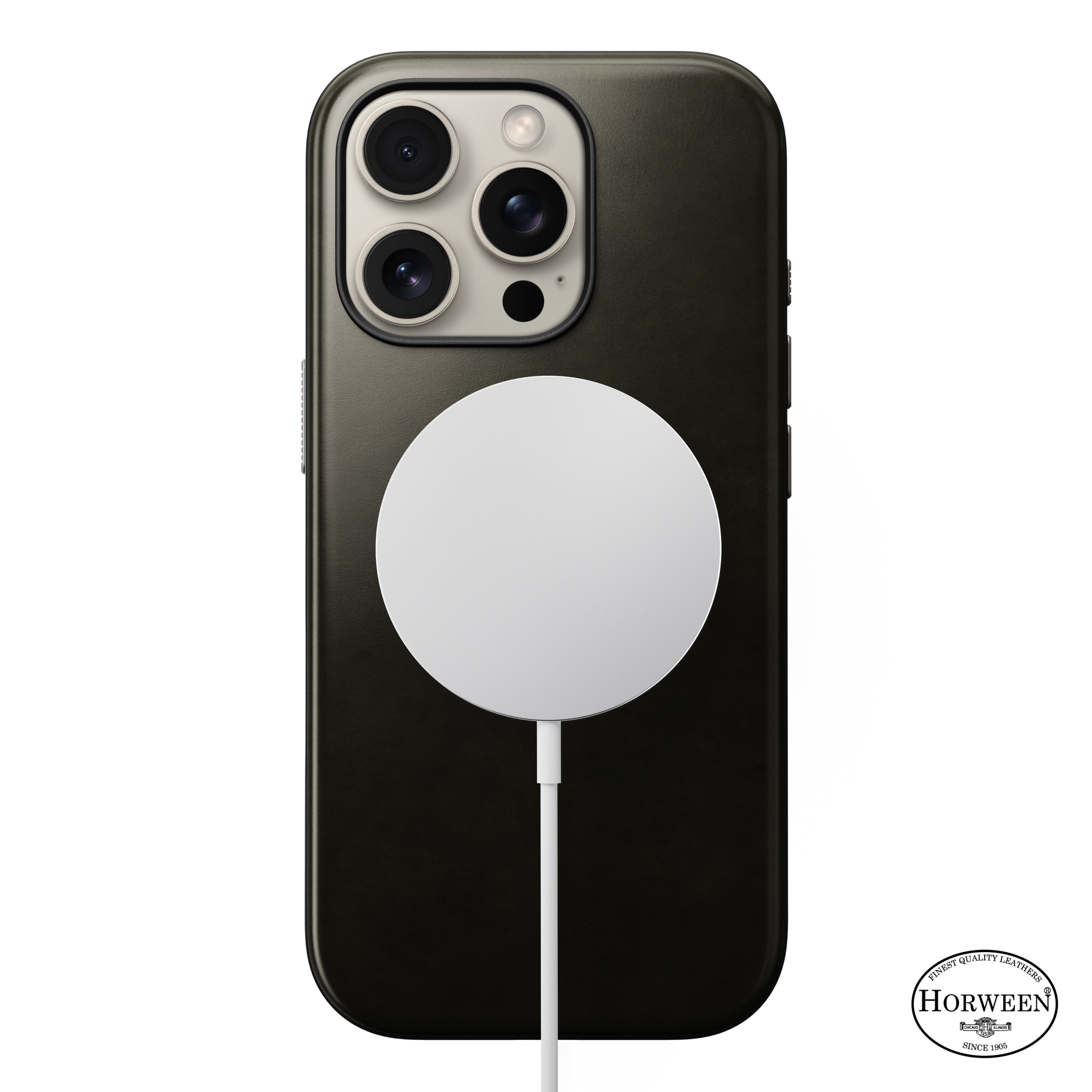 Coque en cuir Modern Leather ( Horween ) pour iPhone 16 Pro