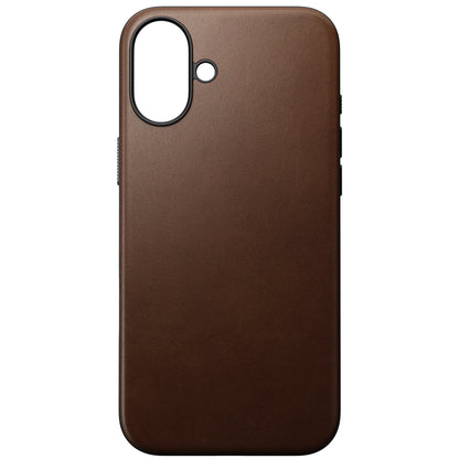 Coque en cuir Modern Leather pour iPhone 16 Plus