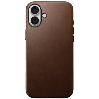 Coque en cuir Modern Leather pour iPhone 16 Plus