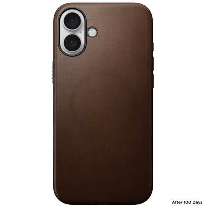 Coque en cuir Modern Leather pour iPhone 16 Plus