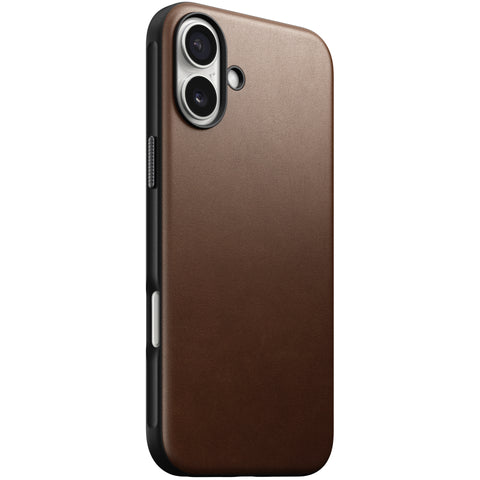 Coque en cuir Modern Leather pour iPhone 16 Plus