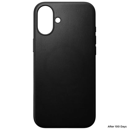 Coque en cuir Modern Leather pour iPhone 16 Plus
