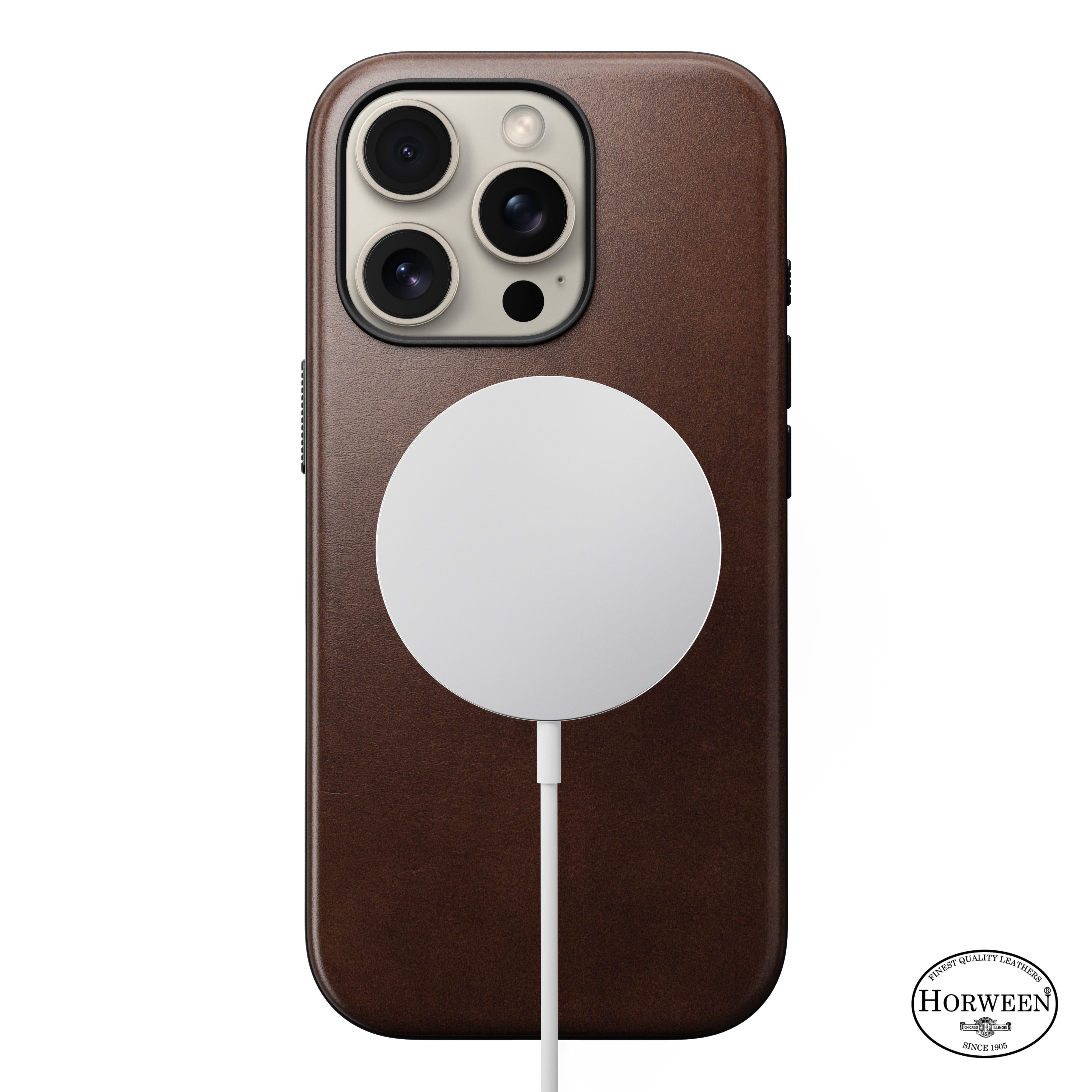 Coque en cuir Modern Leather ( Horween ) pour iPhone 16 Pro