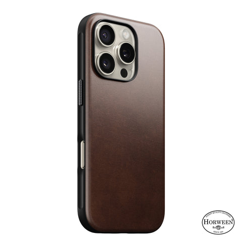 Coque en cuir Modern Leather ( Horween ) pour iPhone 16 Pro