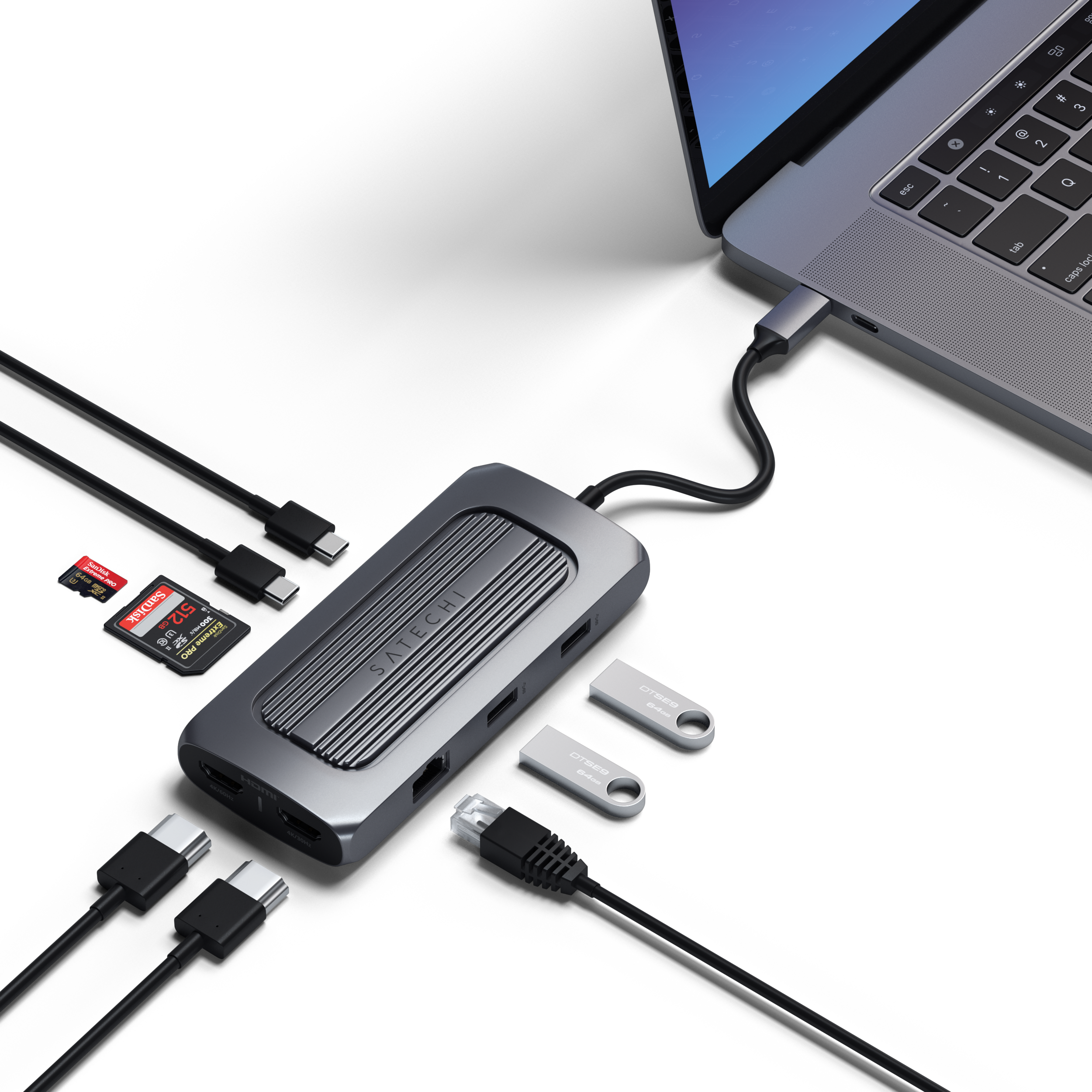 Adaptateur MX multiport USB-C de SATECHI - Adaptateurs