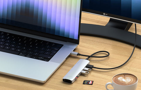 Adaptateur USB-C Slim Multi-Port avec Ethernet de SATECHI