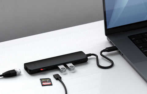 Adaptateur USB-C Slim Multi-Port avec Ethernet de SATECHI