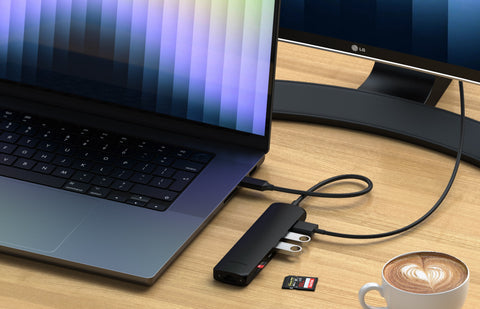 Adaptateur USB-C Slim Multi-Port avec Ethernet de SATECHI