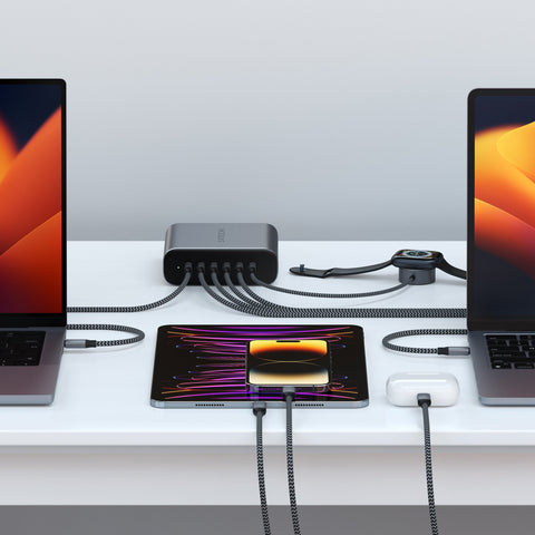 Chargeur GaN USB-C à 6 ports de 200 W de SATECHI